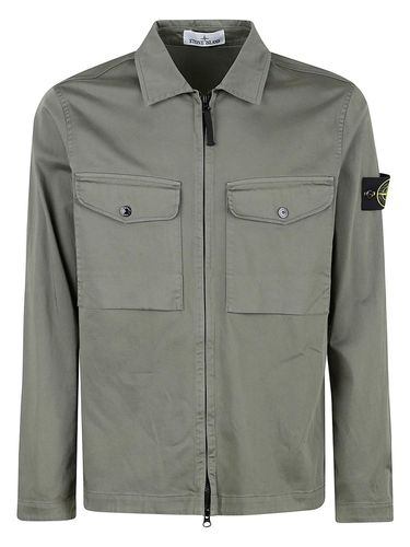 Logo Patch Zip-up Jacket - Stone Island - Modalova