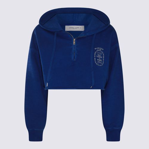 Blue And White Cotton Sweatshirt - Golden Goose - Modalova