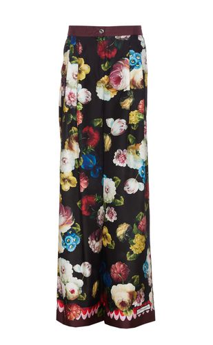 Pants With Floral Print - Dolce & Gabbana - Modalova