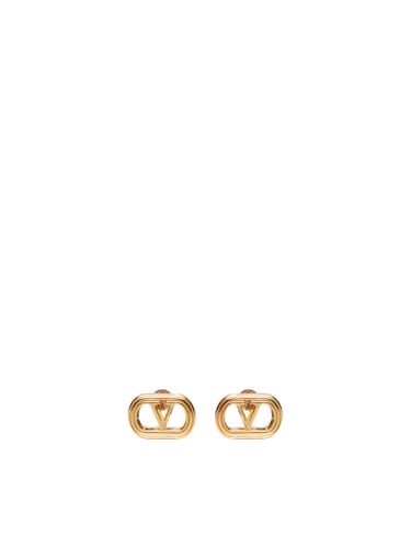 Earrings With Logo Plaque - Valentino Garavani - Modalova