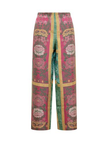 Silk Pants With Floral Print - Pierre-Louis Mascia - Modalova