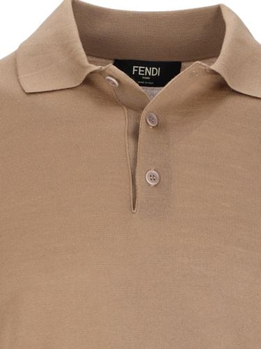 Fendi Logo Knit Polo Shirt - Fendi - Modalova