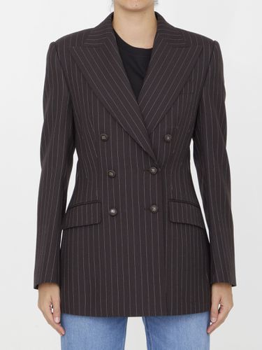 Pinstriped Wool Jacket - Dolce & Gabbana - Modalova