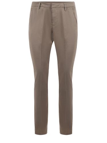 Gaubert Slim Trousers In Sand Light Gabardine - Dondup - Modalova