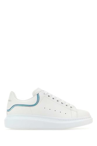 White Leather Sneakers With White Leather Heel - Alexander McQueen - Modalova