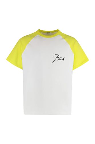 Rhude Logo Cotton T-shirt - Rhude - Modalova