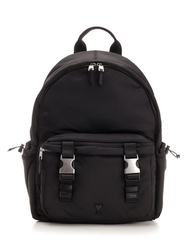 Black ami De Coeur Backpack - Ami Alexandre Mattiussi - Modalova