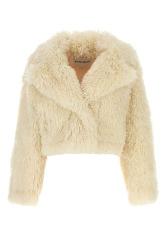 Ivory Samara Eco Fur Coat - STAND STUDIO - Modalova