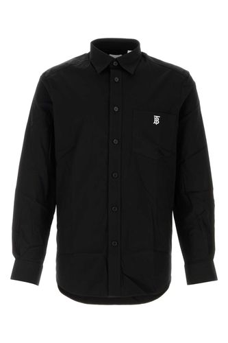 Burberry Black Stretch Poplin Shirt - Burberry - Modalova