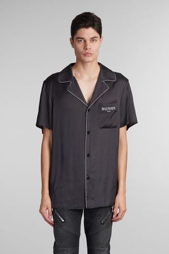 Balmain Shirt In Black Viscose - Balmain - Modalova