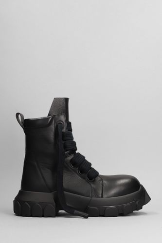Jumbolaced Combat Boots In Leather - Rick Owens - Modalova