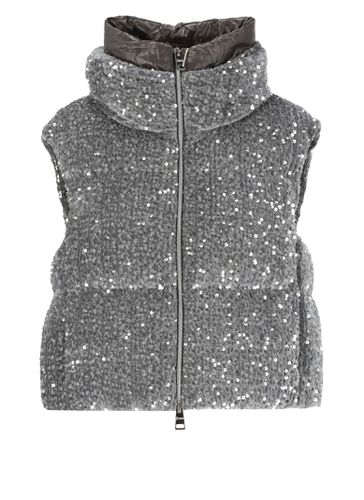 Herno Vest With Paillettes - Herno - Modalova