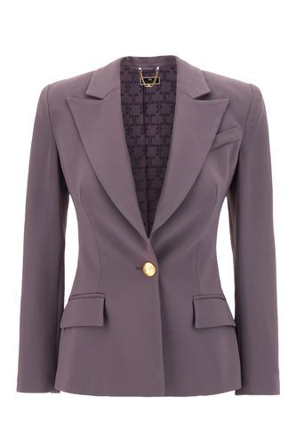 Mauve Stretch Viscose Blazer - Elisabetta Franchi - Modalova