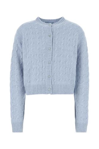 Prada Lightblue Cashmere Cardigan - Prada - Modalova