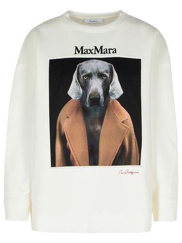 Bacco White Cotton Blend Sweatshirt - Max Mara - Modalova