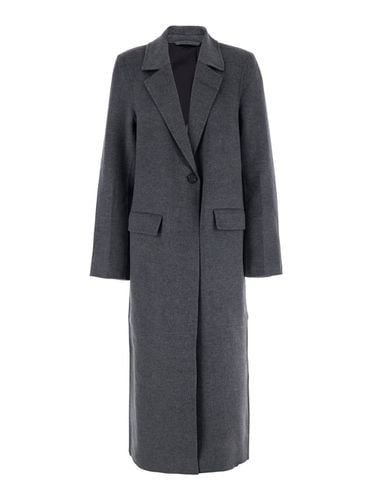 Single-breasted Coat With Notched Revers And Epaulettes In Wool Woman - Totême - Modalova