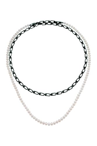 Reine Double Necklace With Pearls - EÉRA - Modalova