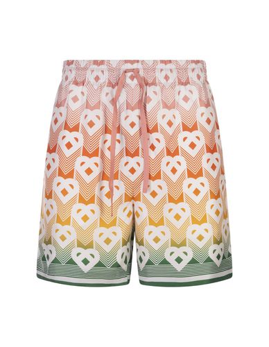 Gradient Heart Monogram Silk Shorts - Casablanca - Modalova