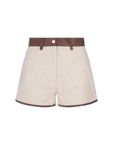 White Shorts With Lurex Logo Pattern - Casablanca - Modalova
