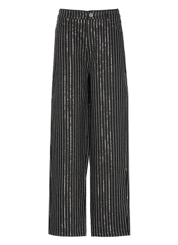Twill Trousers With Paillettes - Rotate by Birger Christensen - Modalova
