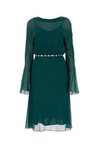 Bottle Green Silk Africa Dress - Max Mara - Modalova