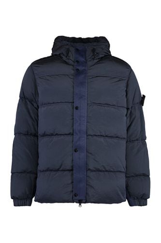 Hooded Techno Fabric Down Jacket - Stone Island - Modalova