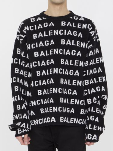 Balenciaga Allover Logo Sweater - Balenciaga - Modalova