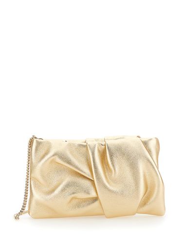 Bonny Gold Tone Clutch With Shoulder Strap In Laminated Leather Woman - Jimmy Choo - Modalova
