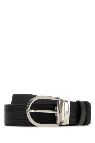 Leather Reversible Belt - Montblanc - Modalova