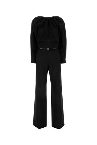 Gucci Black Stretch Wool Jumpsuit - Gucci - Modalova