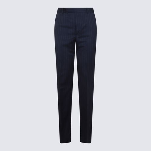 Givenchy Blue Wool Pants - Givenchy - Modalova