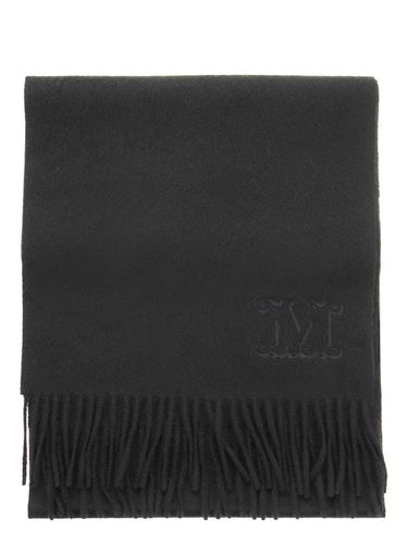 Logo Detailed Fringed Scarf - Max Mara - Modalova