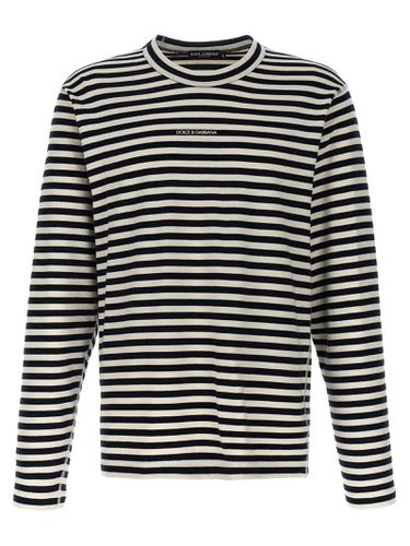 Striped Crewneck T-shirt - Dolce & Gabbana - Modalova