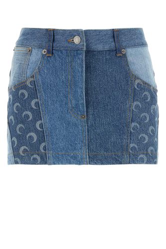 Marine Serre Denim Mini Skirt - Marine Serre - Modalova