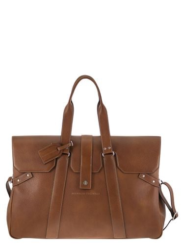 Country Weekender Bag In Calfskin With Grain - Brunello Cucinelli - Modalova