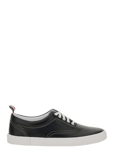 Heritage Sneakers With Logo Tab On Heel In Leather Man - Thom Browne - Modalova