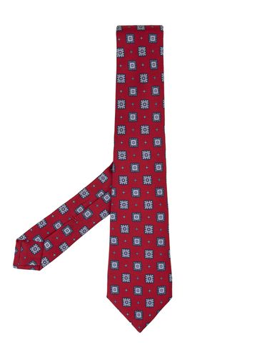 Tie With Geometric Flower Pattern - Kiton - Modalova