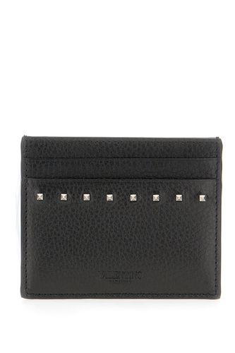 Black Leather Card Holder - Valentino Garavani - Modalova