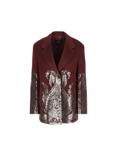 Metallic Printed Single-breasted Coat - Etro - Modalova