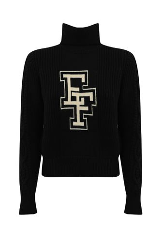 College Style Wool Turtleneck - Elisabetta Franchi - Modalova