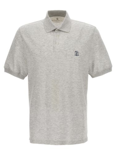 Logo Print Polo Shirt - Brunello Cucinelli - Modalova