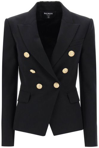 Double-breasted Virgin Wool Jacket - Balmain - Modalova