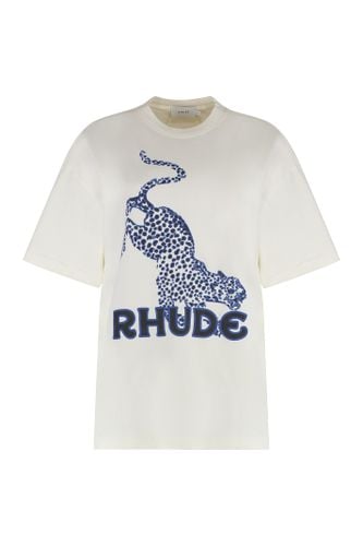 Rhude Printed Cotton T-shirt - Rhude - Modalova