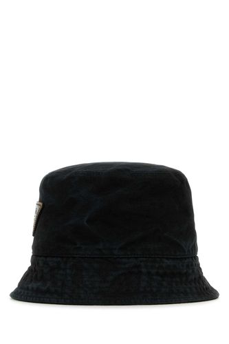 Prada Black Cotton Bucket Hat - Prada - Modalova