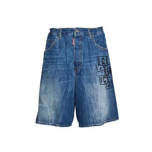 Icon Mid-rise Denim Shorts - Dsquared2 - Modalova