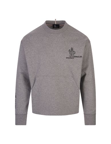 Melange Sweatshirt With Logo - Moncler Grenoble - Modalova