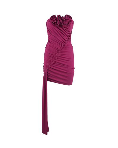 Purple Strapless Jersey Sash Mini Dress - Magda Butrym - Modalova