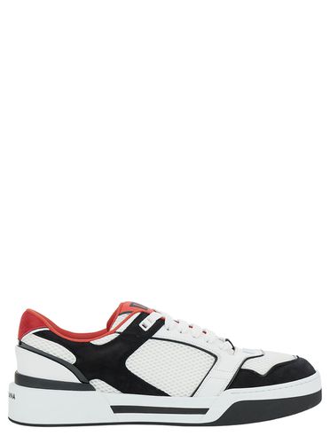 Low Top Sneakers With Logo Patch In Viscose Man - Dolce & Gabbana - Modalova