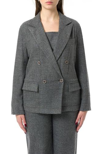 Double-breasted Straight Hem Blazer - Emporio Armani - Modalova