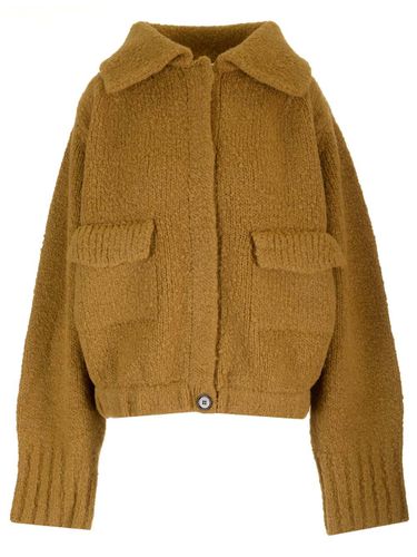 Camel Wool Cardi-jacket - Dries Van Noten - Modalova